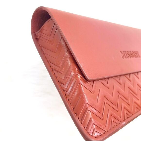 Missoni Brown Leather Glasses Case with Chevron Pattern and Glossy Finish - Picture 7 of 16